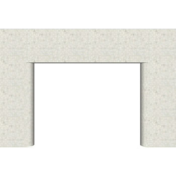Mosaic House Moroccan tile Trocadero 1 Fireplace - BC White  solid zellige, mosaic, zellij, field, pattern, glaze 